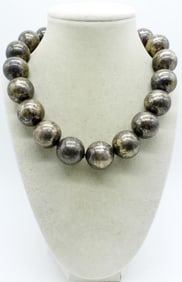 TAXCO STERLING CHUNKY BEAD NECKLACE