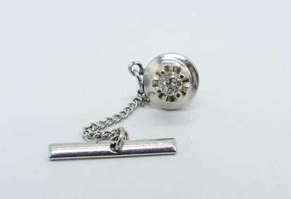 14KWG 1/2 CARAT DIAMOND VTG TIE TACK