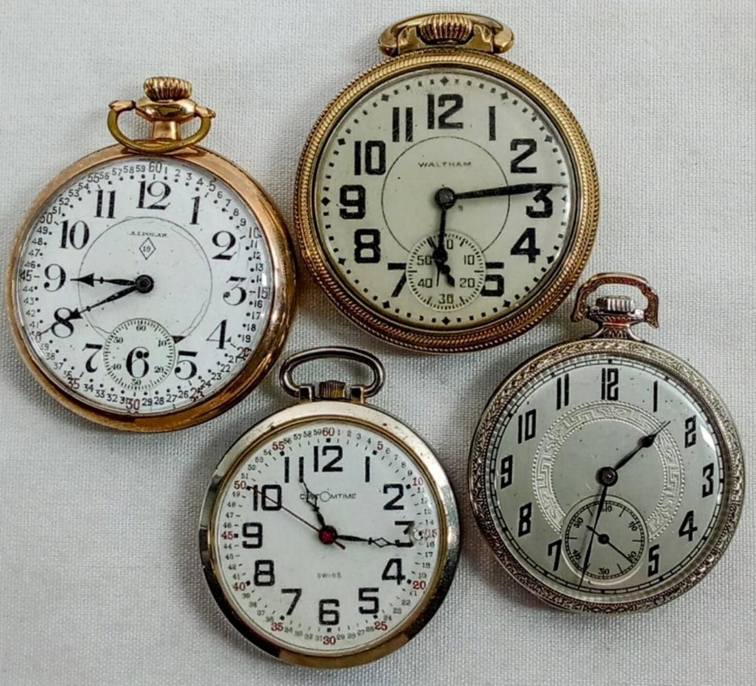 (4) OPENFACE POCKET WATCH LOT (1 of 3)