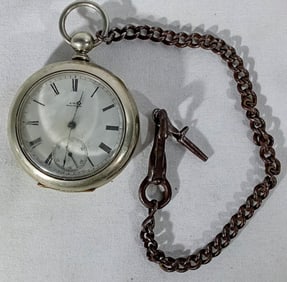 AMERICAN WALTHAM KEY-WIND POCKET WATCH