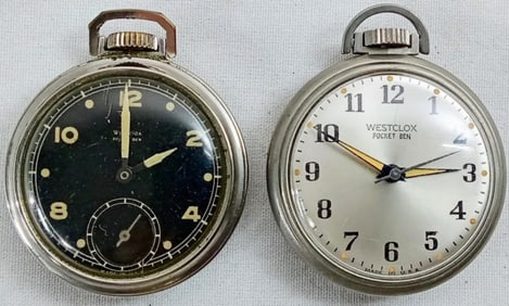 (2) WORKING WESTCLOX POCKET WATCHES