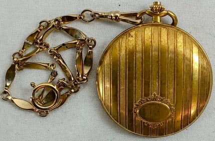CALIBRI QUARTZ ART DECO POCKET WATCH