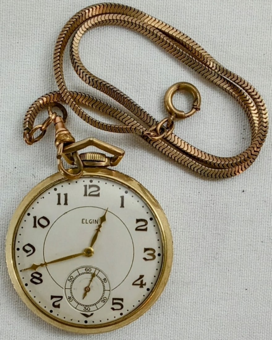 ELGIN OPENFACE POCKET WATCH (1 of 2)