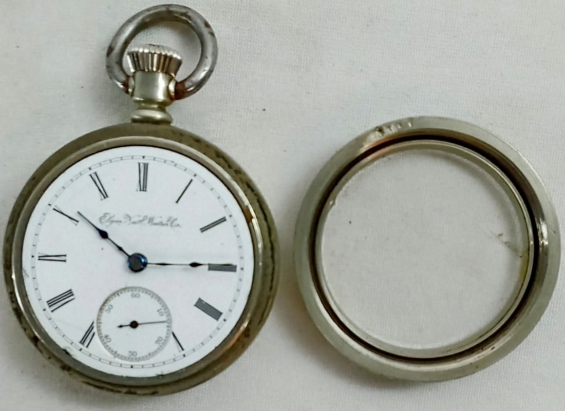 16 SIZE ELGIN OPENFACE POCKET WATCH (1 of 3)