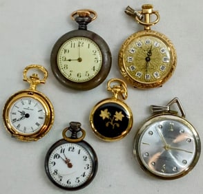 (6) SMALL POCKET / PENDANT WATCH LOT