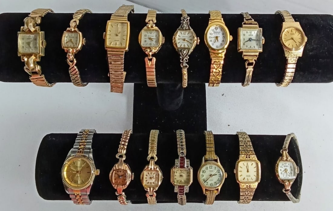 15 LADIES GOLD TONE WATCHES (1 of 1)