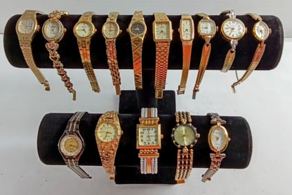 15 LADIES GOLD TONE WATCHES