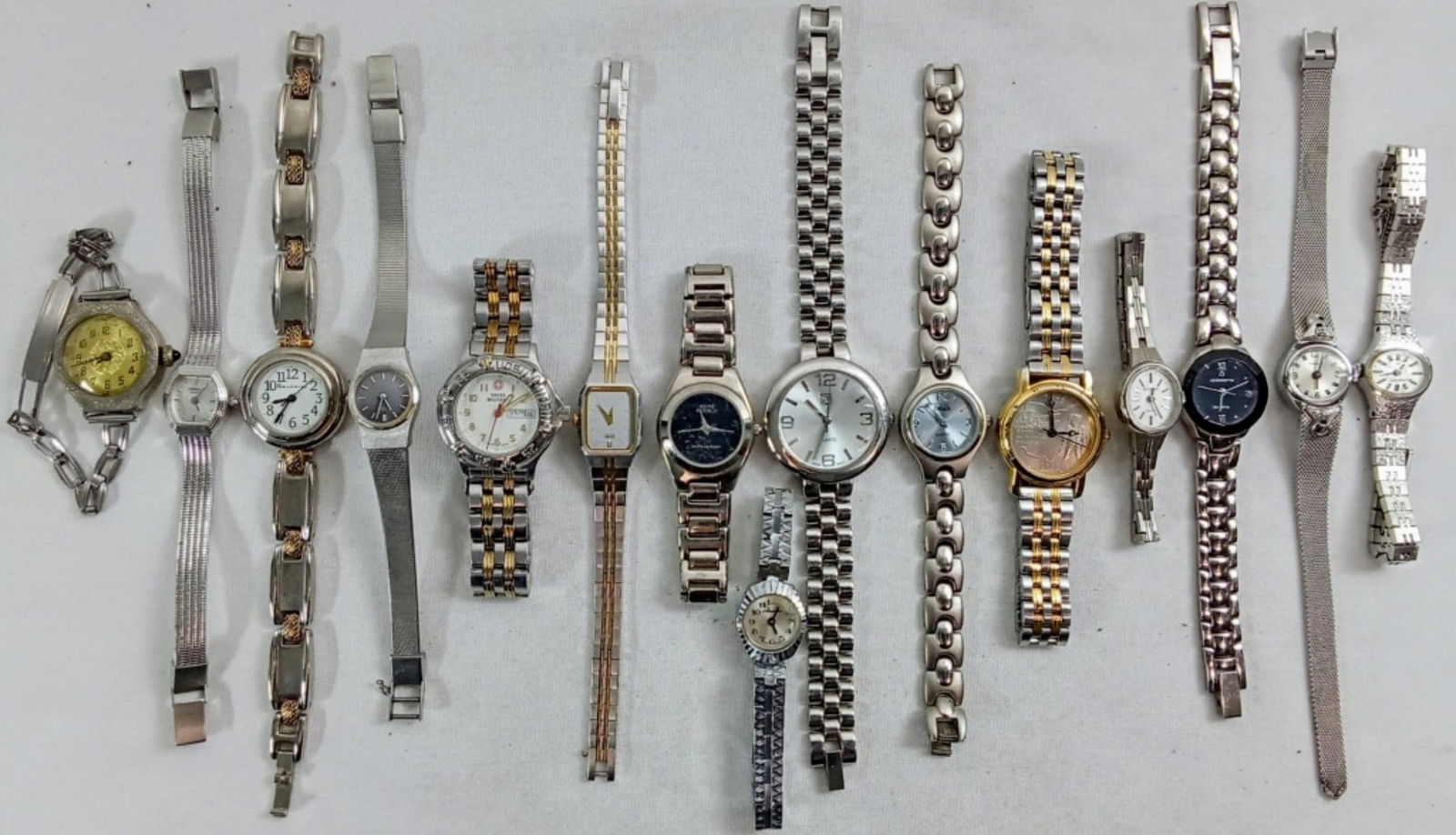 15 LADIES SILVER TONE WATCHES (1 of 1)