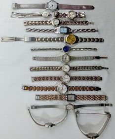 15 SILVER TONE LADIES WATCHES