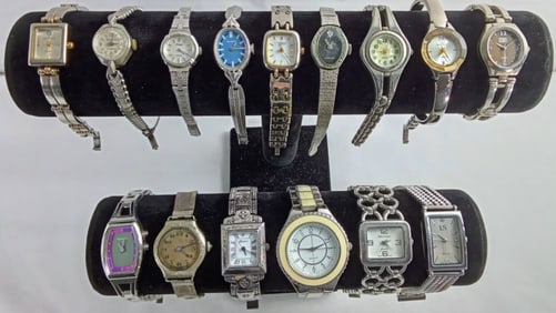 15 SILVER TONE LADIES WATCHES