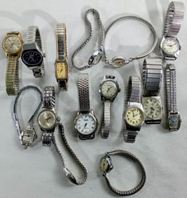 15 SILVER TONE LADIES WATCHES
