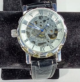 WORKING MENS SKELETON WATCH