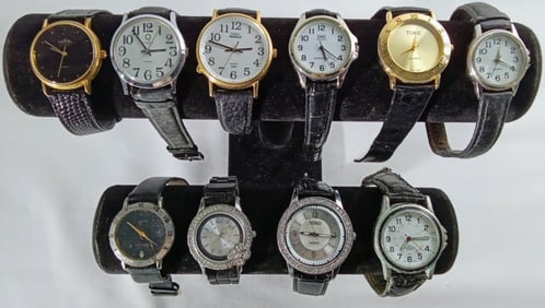 (10) MIXED LOT LG LADIES BLACK BANDS
