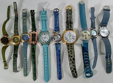 (10) MIXED LOT BLUE & GREEN BANDS