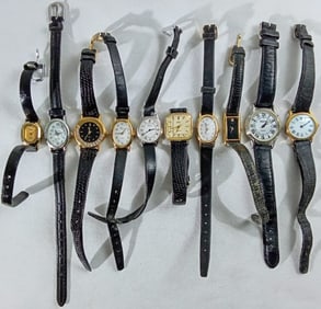 (10) MIXED LOT LADIES SMALL BLACK BANDS