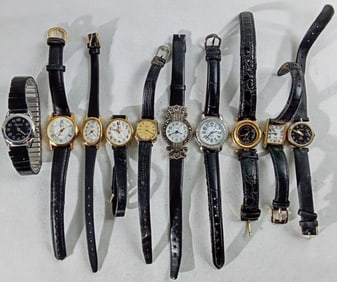(10) MIXED LOT LADIES SMALL BLACK BANDS