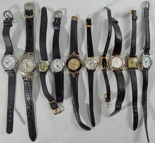 (10) MIXED LOT LADIES SMALL BLACK BANDS