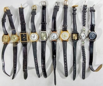 (10) MIXED LOT LADIES SMALL BLACK BANDS