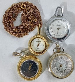(4) PENDANT VINTAGE WATCHES