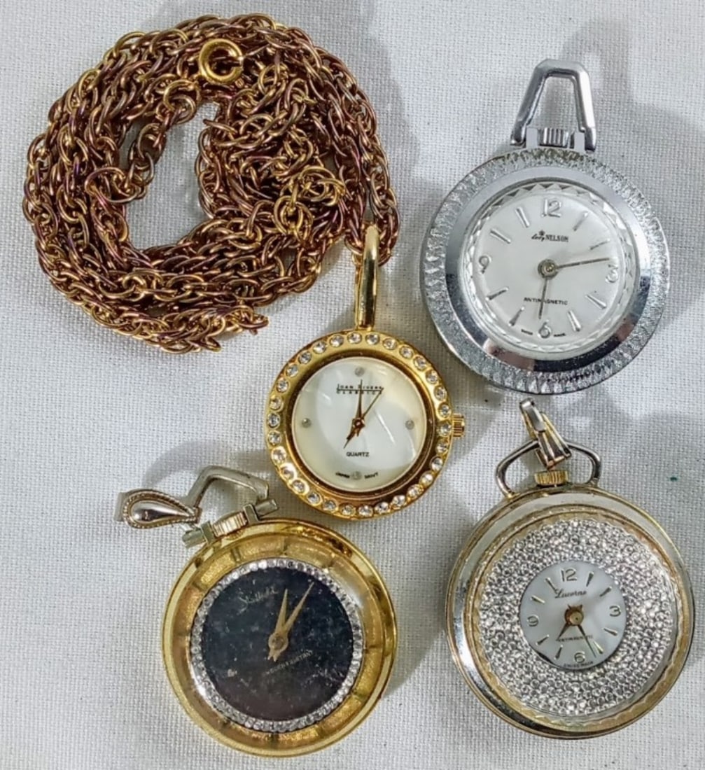 (4) PENDANT VINTAGE WATCHES (1 of 2)