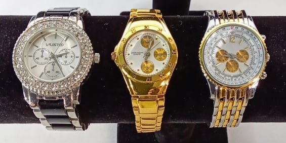 (3) LADIES CHRONOGRAPH WATCH LOT