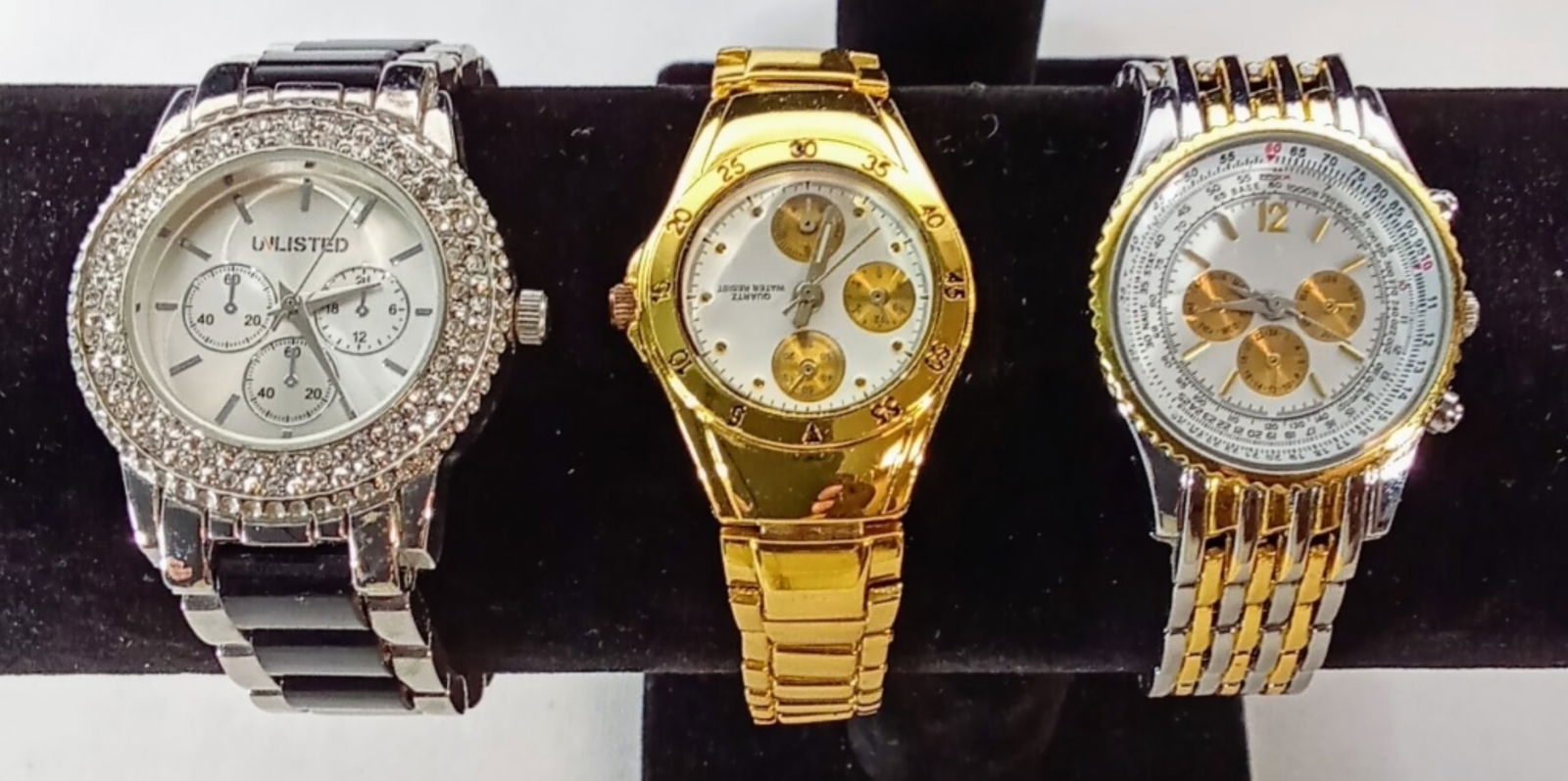 (3) LADIES CHRONOGRAPH WATCH LOT (1 of 1)