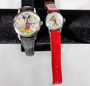 (2) INGERSOLL MICKEY MOUSE WATCHES