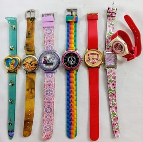 (7) NOVELTY WATCH LOT - FROZEN, WINNIE,
