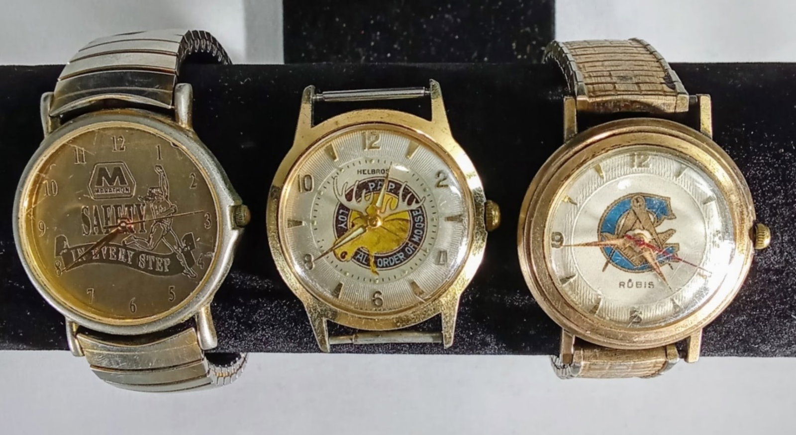 MASONIC, MOOSE & MARATHON WATCH LOT: ALL FOR REPAIR - VINTAGE LOT - Watches are not verified, authenticated, or tested in running condition unless otherwise specified.
