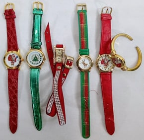 (6) CHRISTMAS THEMED WATCHES