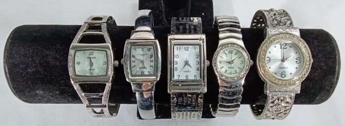(5) CUFF FASHION SILVER TONE