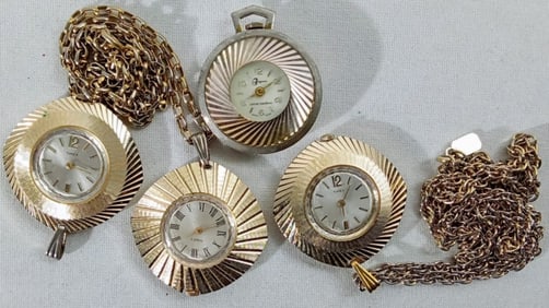 (4) PENDANT WATCHES