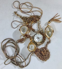 (4) PENDANT WATCHES