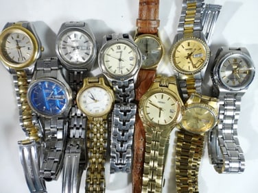 (10) MIXED BANDS LOT OF LADIES WATCHES