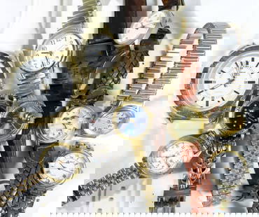 (10) MIXED LOT LADIES DAY/ DATE WATCHES: WATCHES ARE NOT VERIFIED, AUTHENTICATED OR TESTED IN RUNNING CONDITION UNLESS SPECIFIED, INCLUDING SWISS,AND MORE