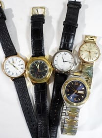 (5) MIXED LOT MENS WATCHES DAY/DATE