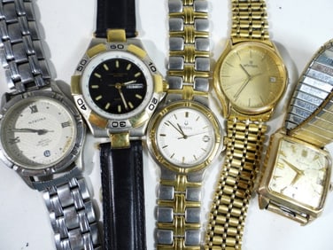 (5) MIXED LOT MENS WATCHES DAY/DATE