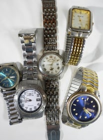 (5) MIXED LOT MENS WATCHES DAY/DATE