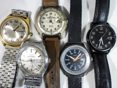 (5) MIXED LOT MENS WATCHES DAY/DATE