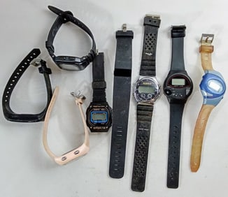 (8) LCD/LED RUBBER BANDED WATCH LOT