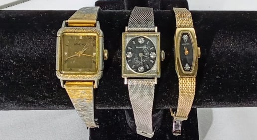 (3) LONGINES LADIES WRIST WATCHES