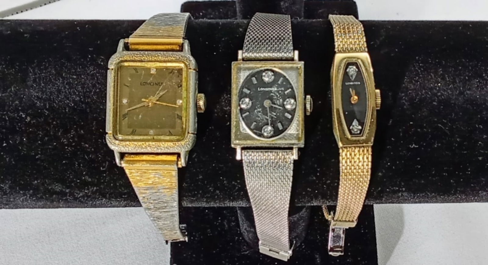 (3) LONGINES LADIES WRIST WATCHES: Watches are not verified, authenticated, or tested in running condition unless otherwise specified.