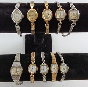 (5) WALTHAM (5) HAMILTON LADIES WATCHES