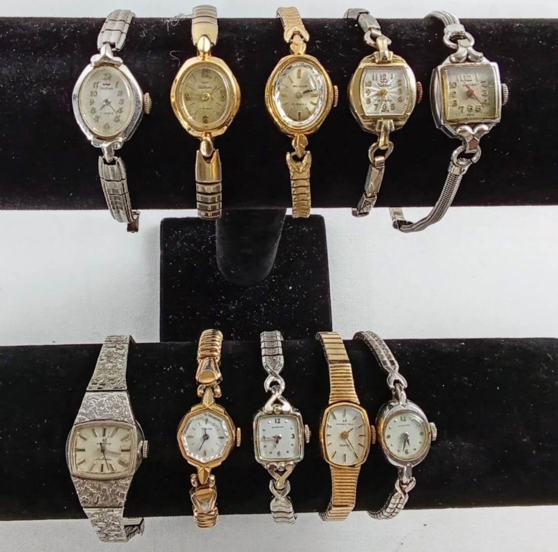 (5) WALTHAM (5) HAMILTON LADIES WATCHES: Watches are not verified, authenticated, or tested in running condition unless otherwise specified.