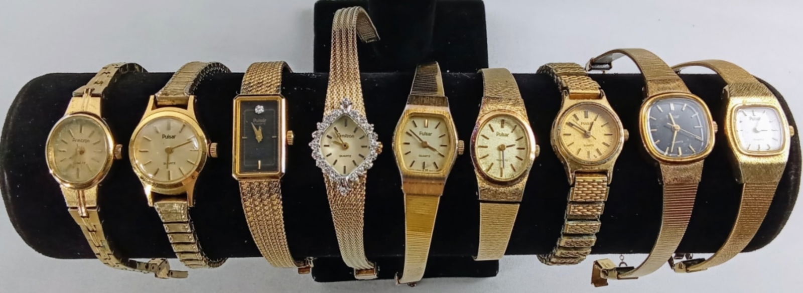 (9) PULSAR LADIES WRIST WATCHES: Watches are not verified, authenticated, or tested in running condition unless otherwise specified.