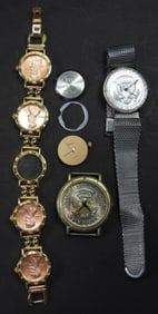 (3) COIN STYLED WATCHES