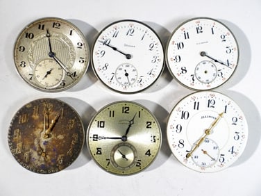 (6) POCKET WATCH MOVEMENTS