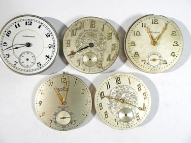 (5) POCKET WATCH MOVEMENTS
