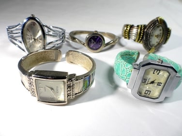 (5) FASHION CUFF WATCHES - FUN LOT