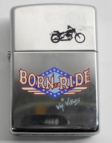 1992 UNFIRED BORN TO RIDE ZIPPO
